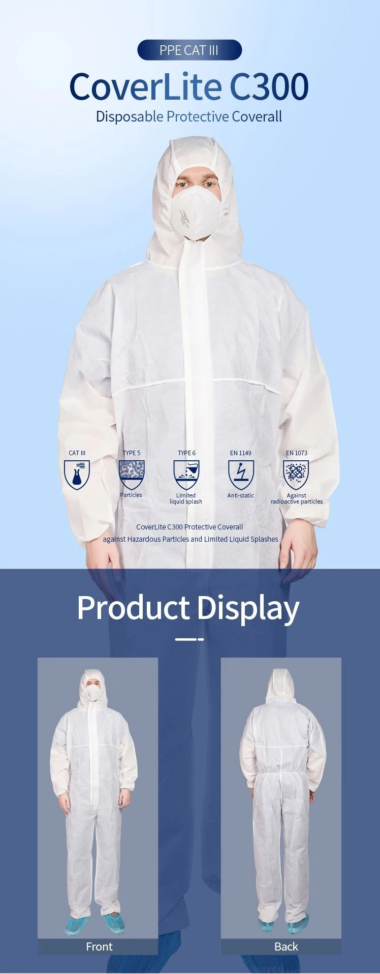 1.disposable protective clothing