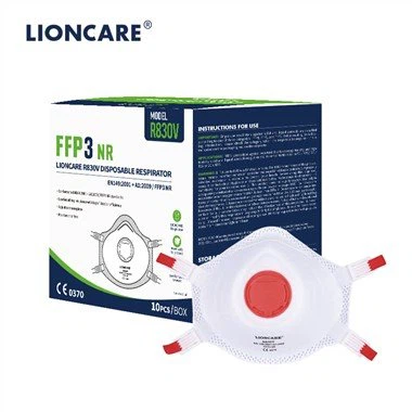 LIONCARE® klapanli chashka shaklidagi FFP3 respirator